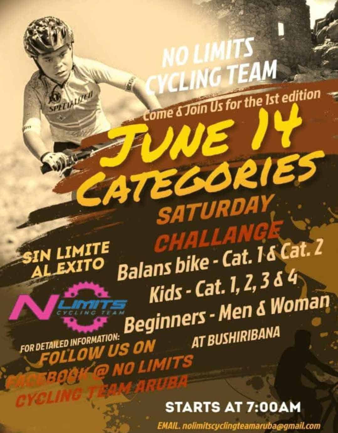 No Limits Cycling Team Aruba 2 day event